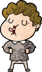 Fototapeta premium cartoon man singing