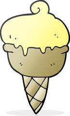 freehand drawn cartoon ice cream