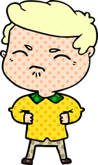 cartoon annoyed man