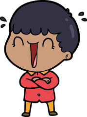 laughing cartoon man
