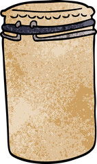 cartoon doodle storage jar