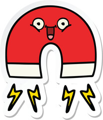 sticker of a cute cartoon magnet