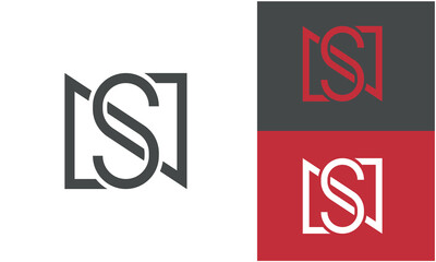 Alphabet letters logo icon SN or NS