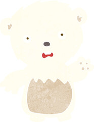 cartoon worried polar bear