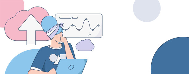 Business People Flat Vector Concept Operation Hand Drawn Illustration
