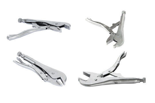 Mechanical Locking plier on white background 
