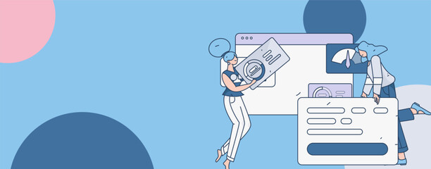 Business People Flat Vector Concept Operation Hand Drawn Illustration
