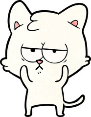 bored cartoon cat