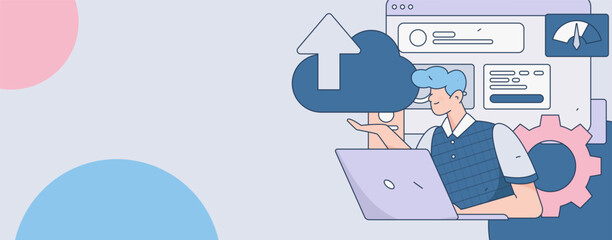 Business People Flat Vector Concept Operation Hand Drawn Illustration
