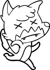 cartoon cross eyed fox