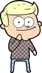 Fototapeta premium cartoon happy man