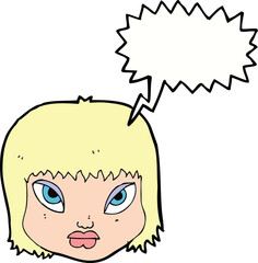 cartoon annoyed face with speech bubble