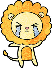 cartoon crying lion