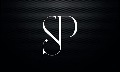 SP or PS Alphabet letters logo monogram