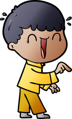laughing cartoon man pointing finger