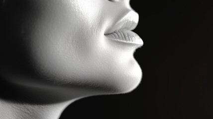Contours of a person's profile in close-up