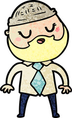 Obraz premium cute cartoon man with beard