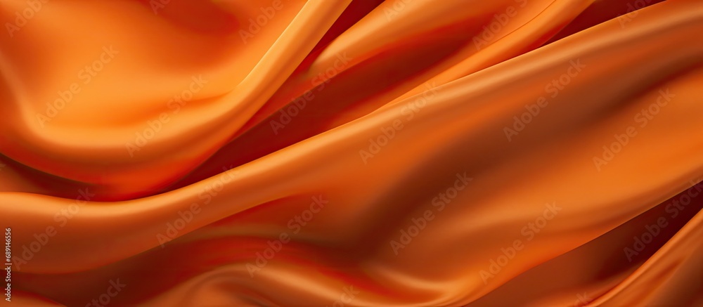 Poster Orange cotton fabric texture viewed from above Vibrant backdrop for artwork design Copy space image Place for adding text or design