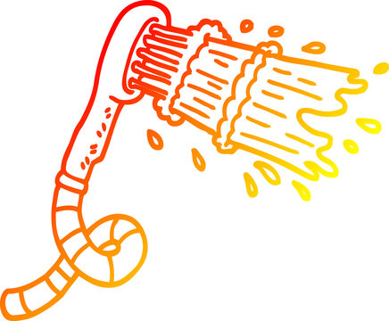 gradient shower head spraying water clip art preview