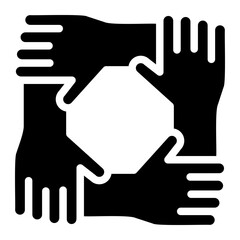 collaboration glyph icon