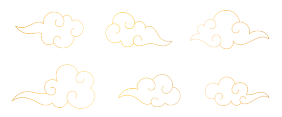 Gardinen Happy Chinese New Year. Chinese vector lucky clouds. Chinese new year element. © Adhi