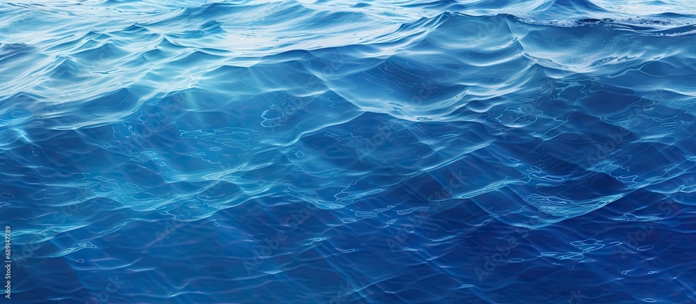 Aufkleber Blue water texture abstract background Copy space image Place for adding text or design