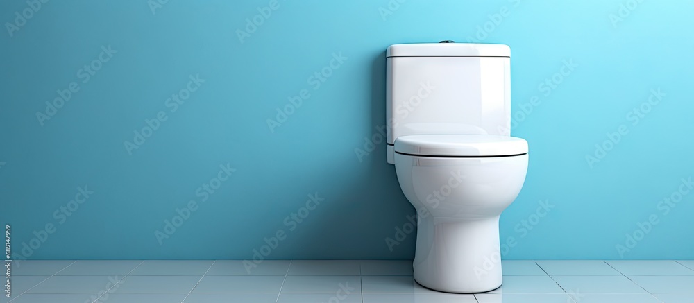 Aufkleber ceramic toilet near lit wall copy space image place for adding text or design