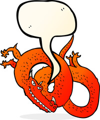 cartoon dragon with speech bubble