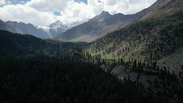 Aerial View of Rama Meadows, Astore, Gilgit Baltistan Pakistan. Lake Rama is only 20 kilometers away from the majestic Nanga Parbat 9th highest mountain of world