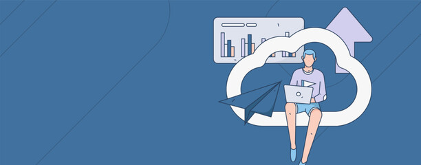 Business People Flat Vector Concept Operation Hand Drawn Illustration
