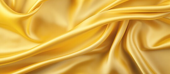 Luxurious yellow silk fabric with space for design ideal for special occasions like Christmas birthdays weddings and more Copy space image Place for adding text or design