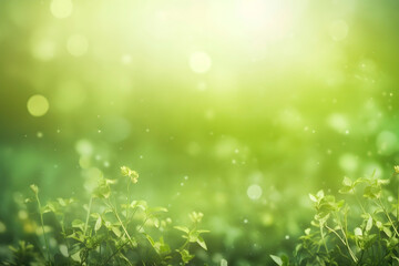 Obraz premium Abstract green backdrop. Generative AI