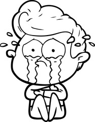 cartoon crying man