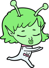 cartoon alien girl