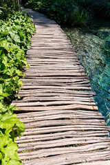 Wooden path and lake - 689148709