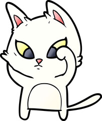 confused cartoon cat