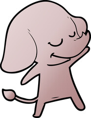 cartoon smiling elephant