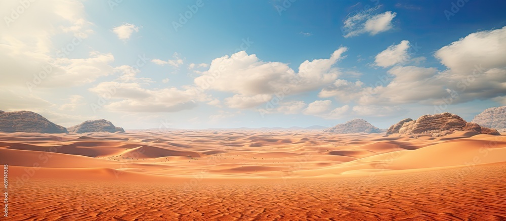 Aufkleber Morocco s magnificent Sahara desert Copy space image Place for adding text or design