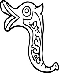 line drawing cartoon war trumpet