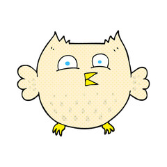 freehand drawn cartoon happy owl