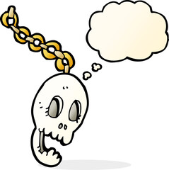 cartoon chain with thought bubble