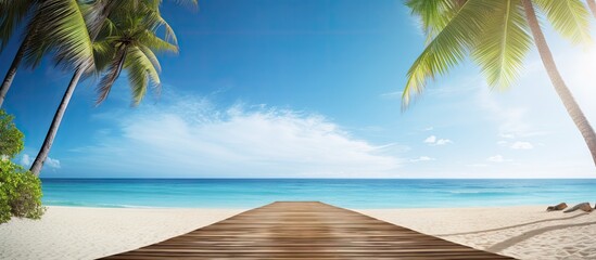 Fototapeta premium Beachside highway Copy space image Place for adding text or design
