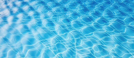 Obraz premium Bird s eye view of pool with rippling blue water Copy space image Place for adding text or design