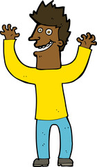 cartoon excited man