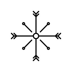 snowflake line icon