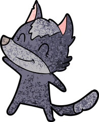 friendly cartoon wolf