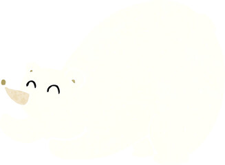 cartoon stretching polar bear