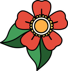 tattoo in traditional style of a flower