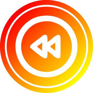 recommend clip art: rewind button circular icon with warm gradient finish