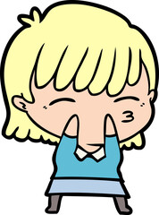 Obraz premium cartoon woman